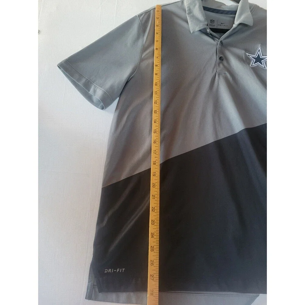 Nike Dri-FIT Dallas Cowboys Polo XL Shirt Gray Black Men’s - Picture 6 of 10
